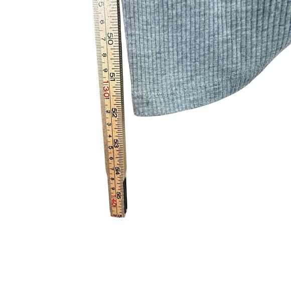 Sweaty Betty Gray Ribbed Tank Midi Dress | Racerback Side Ruched Athleisure | M - Picture 13 of 13